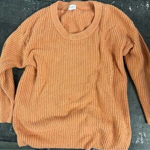 Isabel Maternity by Ingrid & Isabel Orange Crew Neck Sweater